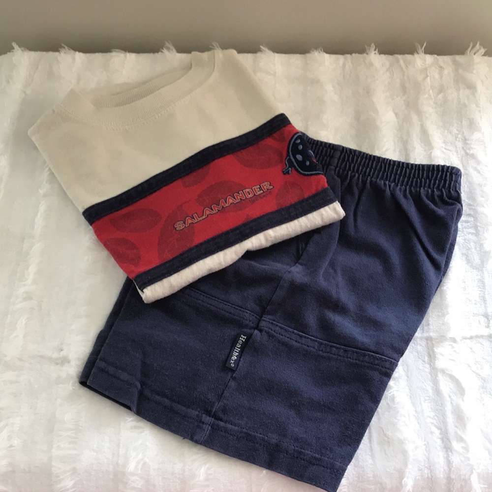Final Price- HEALTHTEX Vintage 100% Cotton Matching Shirt and Shorts Set